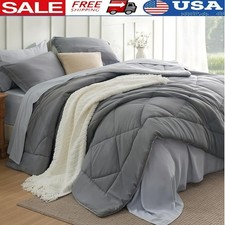 7-Piece Christmas Bedding Set Comforter Pillowcases Reversible Soft Warm New