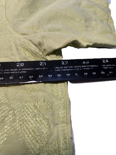Robert Graham Embroidered Short Sleeve Dress Shirt Green Paisley Mens Size M - Picture 8 of 12