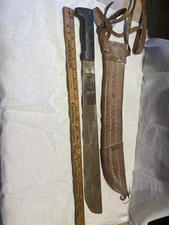 Collins & Co Legitimus 24" Blade Machete with Label And Leather Sheath