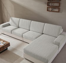 Couch Cushion Covers, Super Stretch Washable Sofa Slipcovers for L Shaped  M...