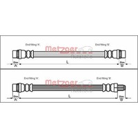 2X Metzger BremsschlÄUche Hinten Rechts Vorne Links Passend FÜR Renault Kangoo