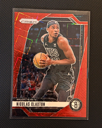 Panini Prizm 2024-25 Nicolas Claxton Brooklyn Nets #38 Red Lazer Prizm /35