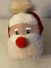 Holiday Time Santa Baseball Cap Hat Sherpa Adult Christmas Adjustable One Size