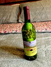 Vintage Chateau Du Golf Decorative Green Glass Bottle Novelty Golf Theme sealed