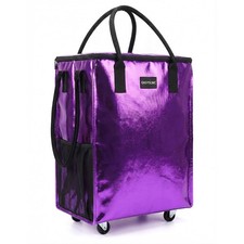 Grocery Bag Rolling Tote Bag on Wheels, Shopping Bag with Wheels Handle