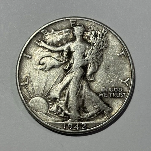 1942-P Walking Liberty Half Dollar - Average Circulated Condition .36169 oz ASW