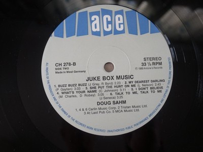DOUG SAHM Juke Box Music vinyl LP (Ace Records Ltd., 1989)