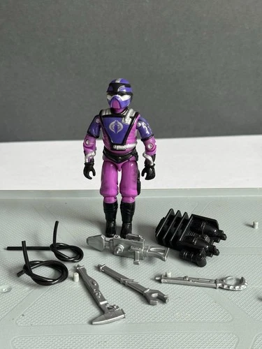 1987 Vintage Hasbro Gijoe Cobra Techno Viper Action Figure Mint Complete