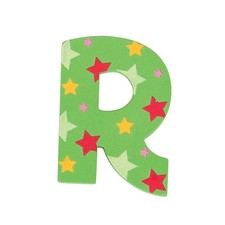 Star Letter R Green