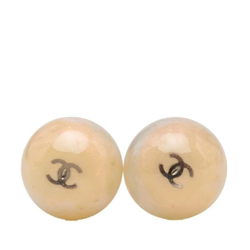 CHANEL White Plastic Fashion Earrings for sale | eBay