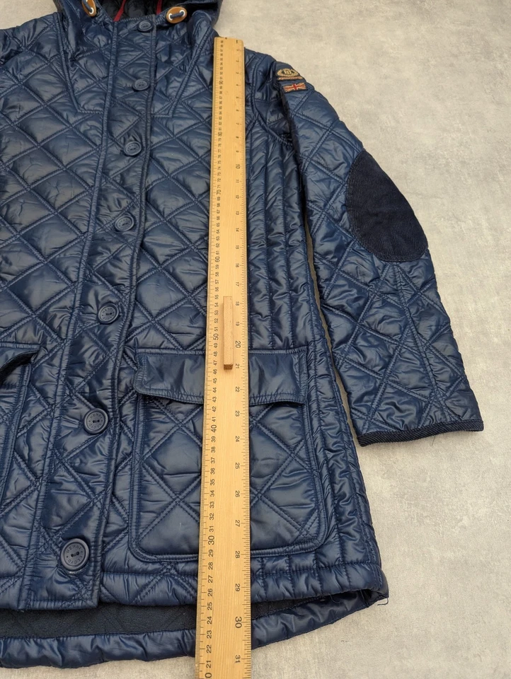 Henri Lloyd Jacket Womens M Navy Quilted Smart Coat Preppy Nautical Country Hood - Image 4 of 4