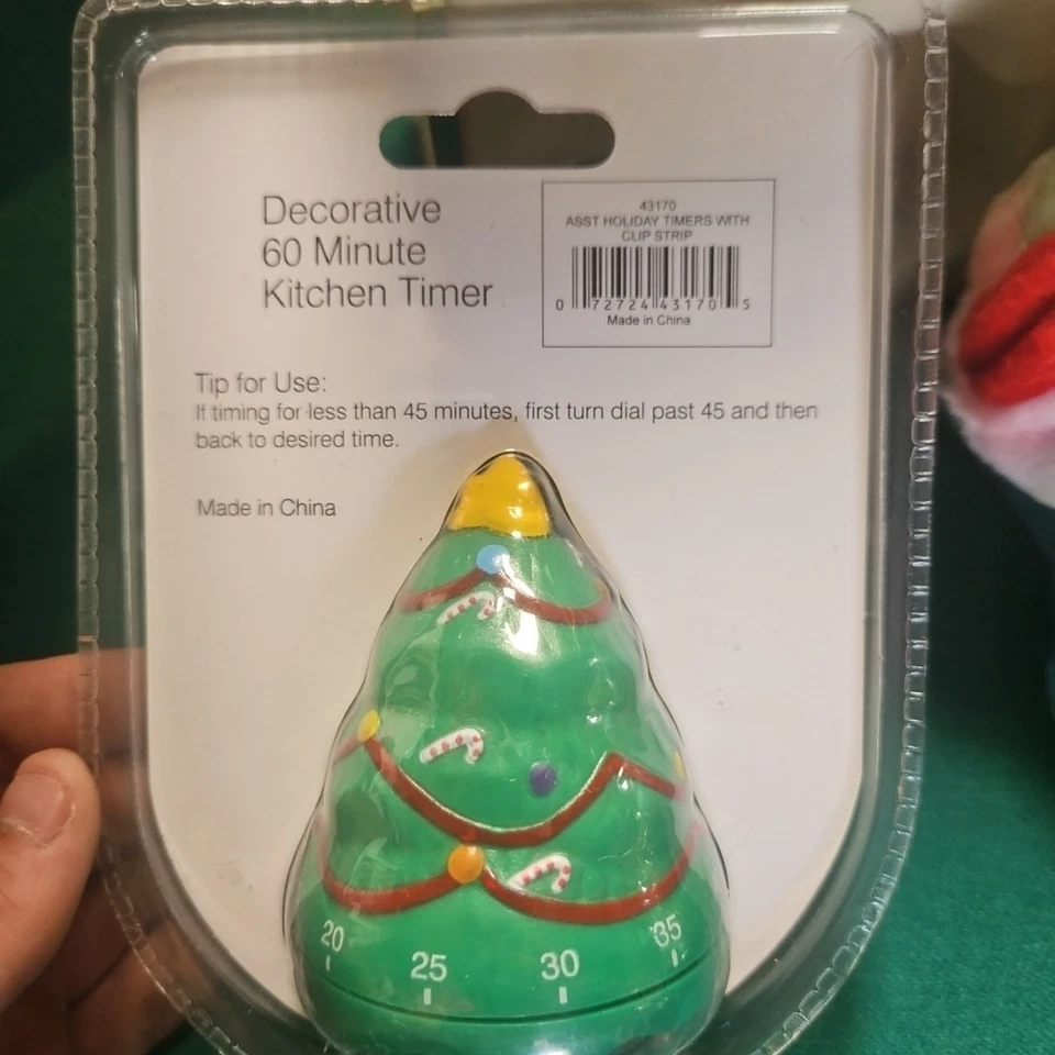 Christmas Tree Kitchen Timer Decorative 60 minutes by Kane Home New - Image 2 of 2