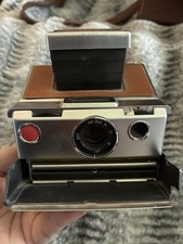 Vintage Polaroid SX-70 Land Camera Authentic Leather Hard Case Untested W/Flash