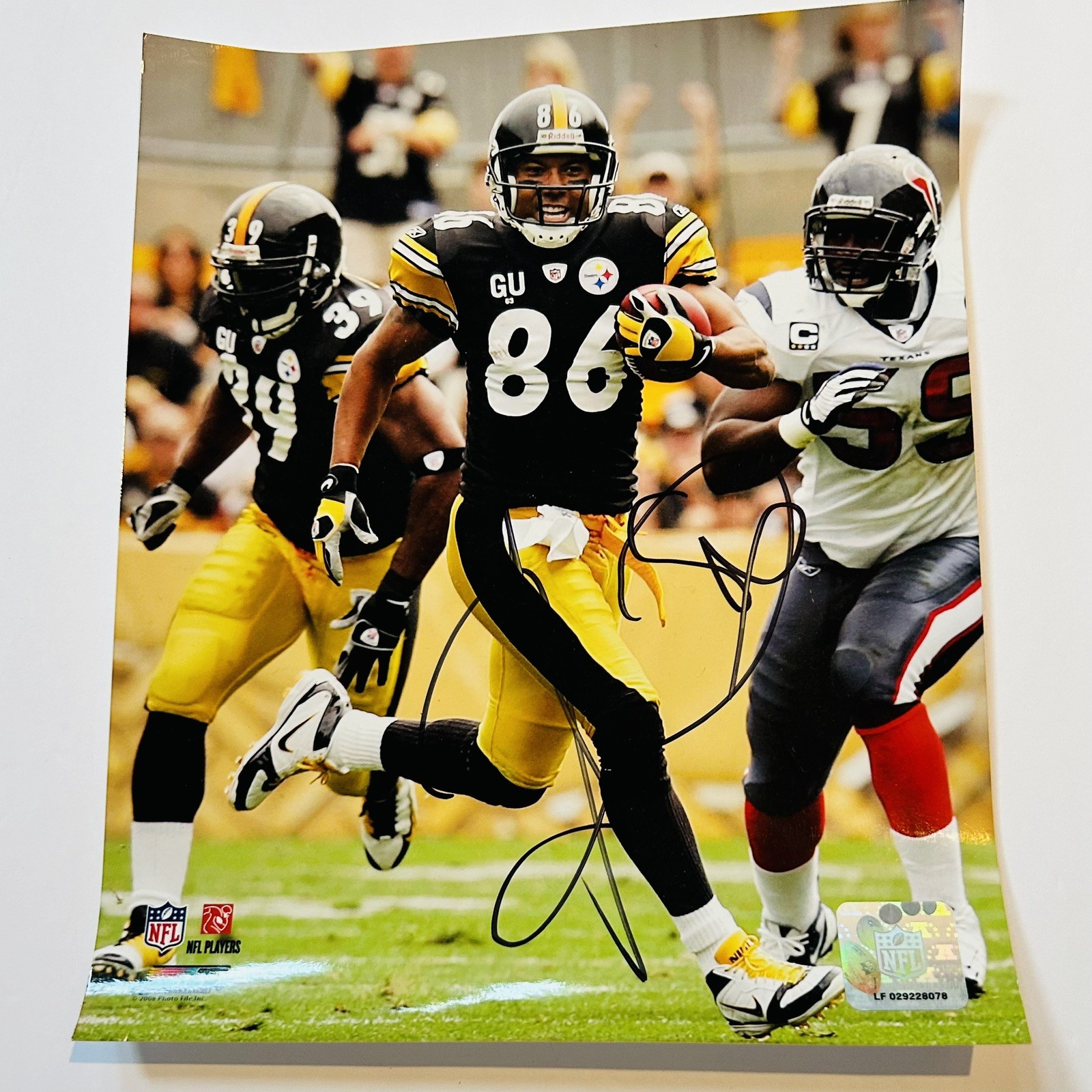 Hines Ward Autographed Signed Pittsburgh Steelers 8x10 Photo NFL Cert. 