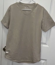 BYLT tee short sleeve shirt Beige drop cut Lux size mens medium
