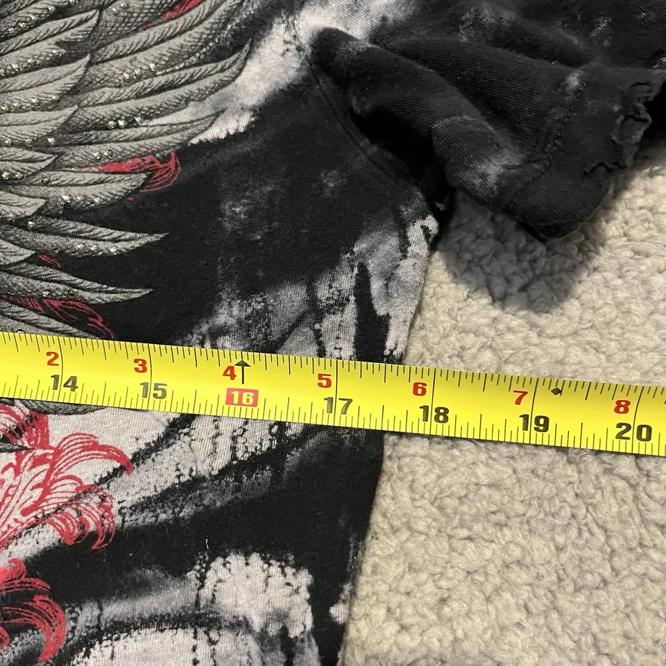 Camisa Sinful By Affliction Mujer Extra Grande Negra Manga Corta Embellecida Top Foto 4 de 4