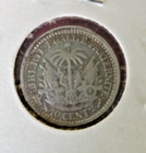 Foreign Coin       HAITI 1882  10 Centimes    SILVER Circulated — photo 2