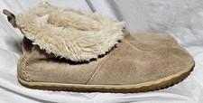 Minnetonka Leather, Faux Fur Ankle Boots Slippers House Shoes Womens 9 read 