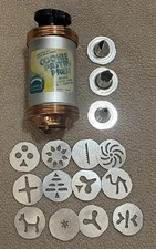 Vintage Mirro  Cookie Pastry Press 12 Discs 3 Tips Copper Aluminum No Box