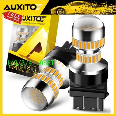 Super Bright 3157 Yellow Amber LED Turn Signal Parking Light CANBUS 3156 1~10Set