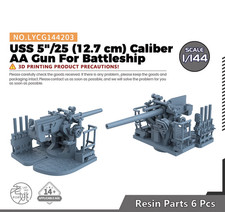 1/144 1/200 1/350 1/700 US Navy 5-inch 25 caliber anti-aircraft cannon 6pcs