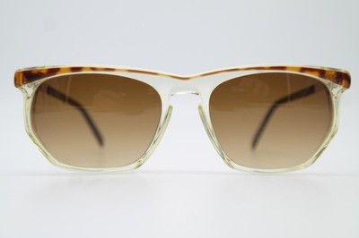 Vintage Sunglasses Leonhard De Neffe 357 Brown Transparent Silver Black