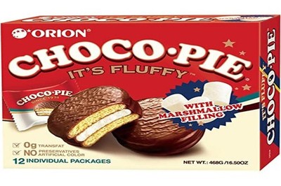 Orion Choco Pie Vanilla Cream Marshmallow Sandwich Cookies 1.23 oz 12 Pack