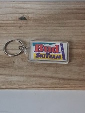 Vintage BUD Budweiser Ski Team Key Chain  Advertising Bear