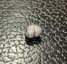 Charm Pandora pavé rose argent 925 – Ø 11 mm – bracelet