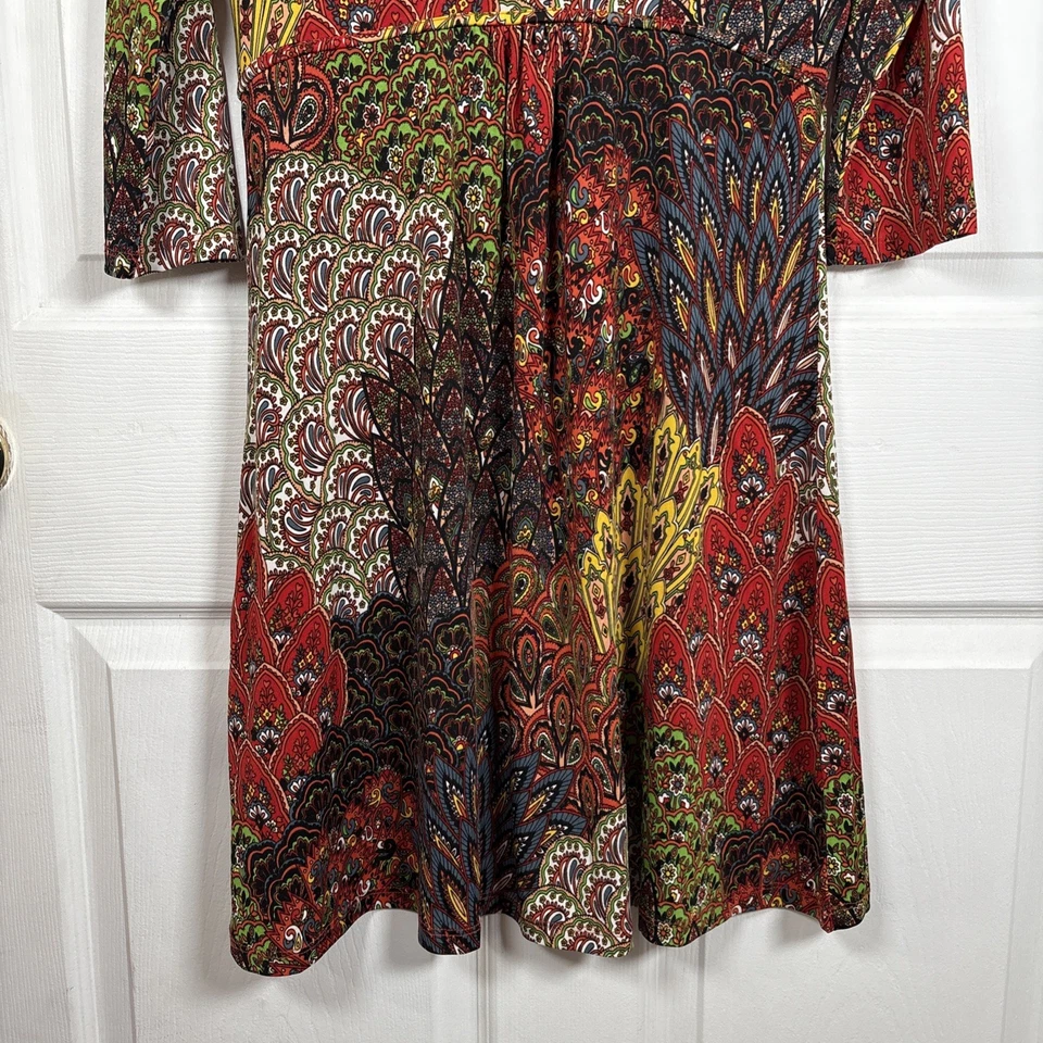 Vestido Babydoll Raindrops By Papillon Para Mujer Manga M 3/4 Boho Y2K Retro Caprichoso Foto 4 de 4