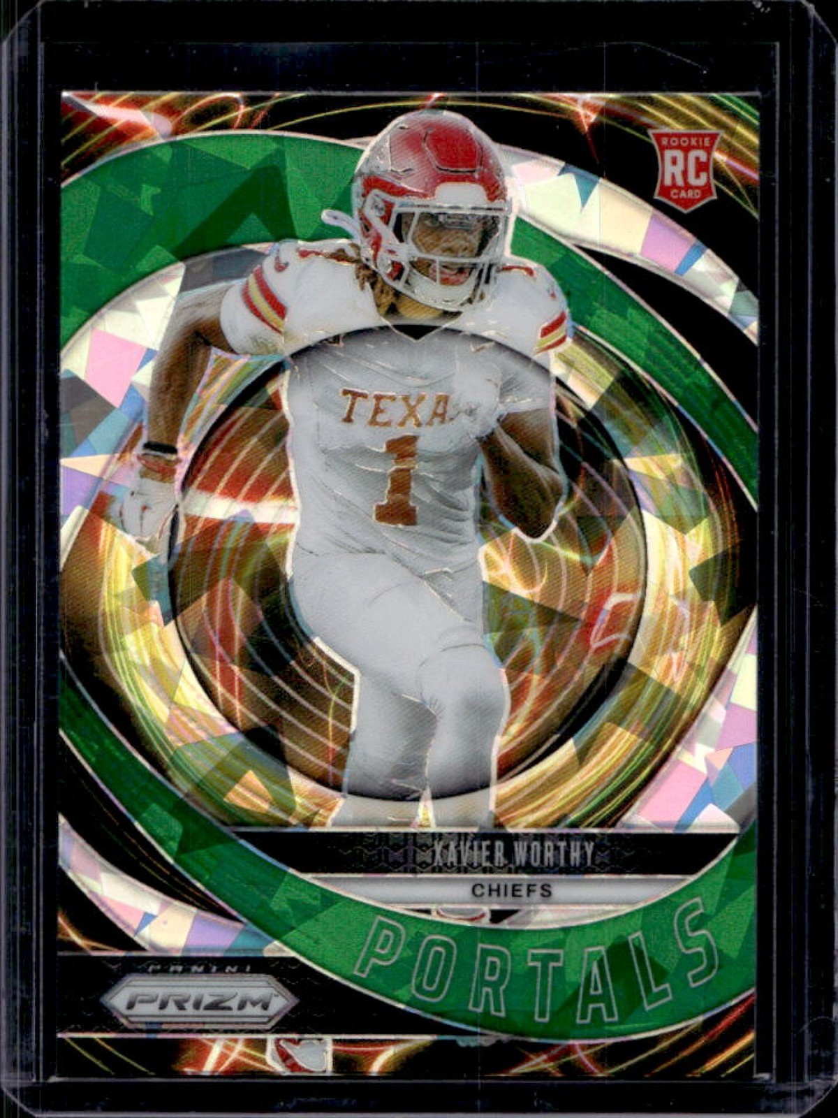 2024 Prizm Xavier Worthy Portals RC Green Ice Rookie #10