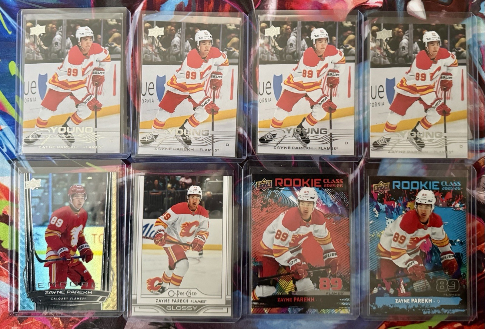 Zayne Parekh Young Guns Rookies Cards Lot Calgary Flames Young Guns