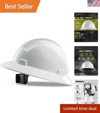 Full Brim Hard Hat, OSHA Construction Safety Helmet Certified to ANSI Z89, 4 ...