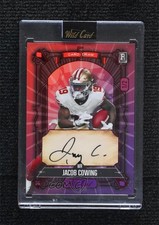 2024 Wild 5 Card Draw Red/Purple Red Foil 1/2 Jacob Cowing Rookie Auto RC 1u6. rookie card picture