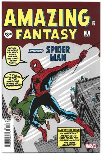 Amazing Fantasy 15 NM 2019 Facsimile Lee Ditko Origin & 1st App of Spider-Man