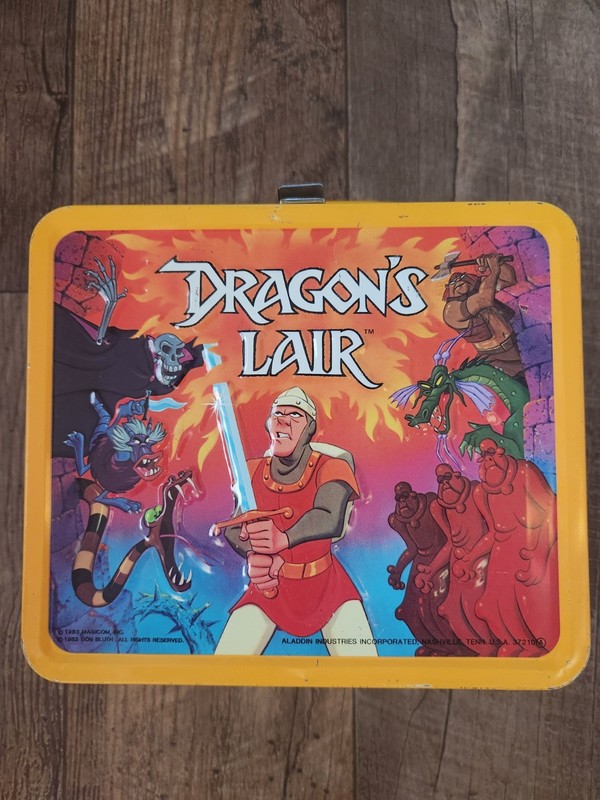 Dragon's Lair Metal Lunchbox With Plastic Thermos 1983