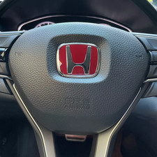 5040 For 2000-24 Honda Civic Accord Racing Badge Red Steering Wheel Emblem New