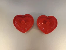 Cuisinart Heart Ramekin with Lid Retired Set of 2