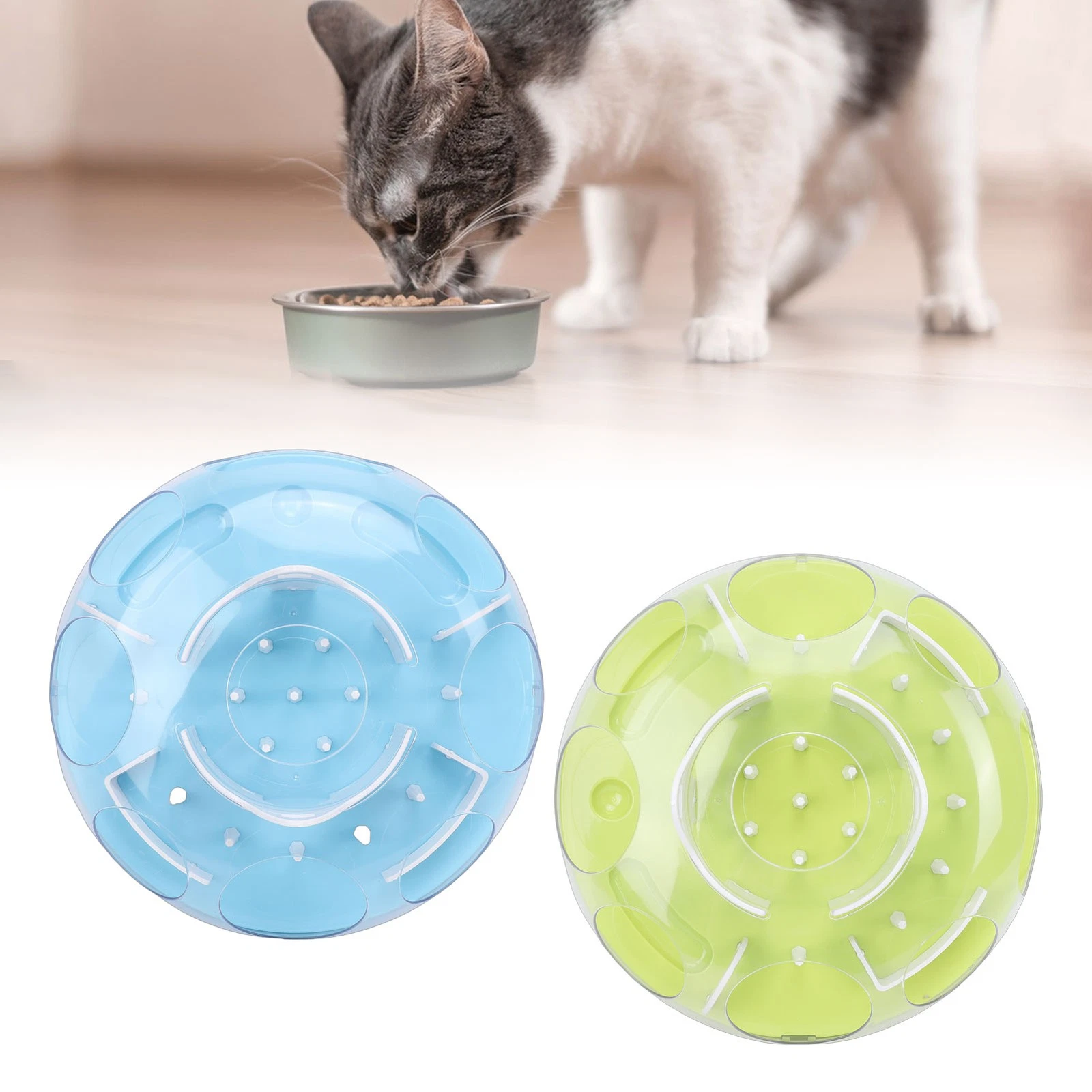 Pets Cat Interactive Puzzle Feeder Food Dispenser Enrichment Toy Pets Play