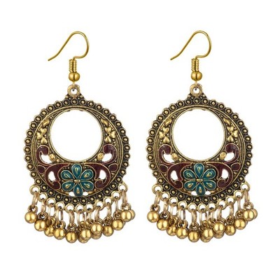 Vintage Boho Statement Drop Dangle Earrings for Women Bohemian Ethnic Handm - 05