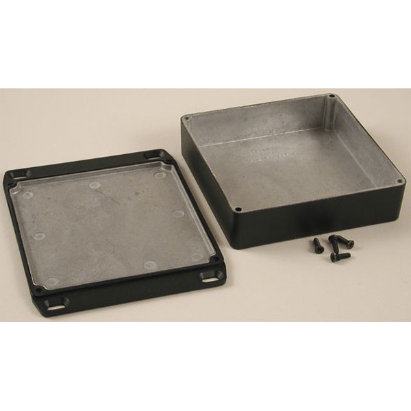 Hammond Watertight Diecast Enclosure Flanged Lid 120x120x32 Black