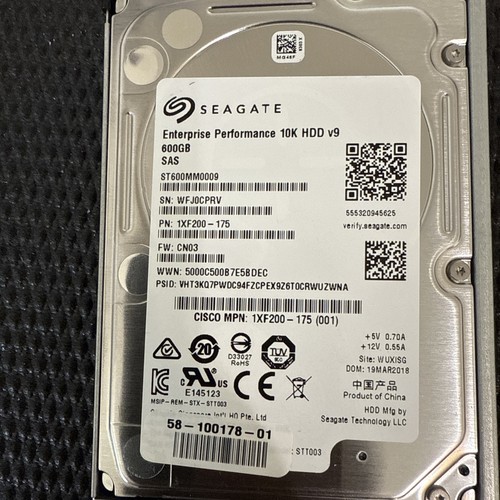 Cisco SNS-HD600G10K12G Seagate 600GB 10K 2.5" SAS HDD ST600MM0009 W-TRAY - Picture 2 of 6