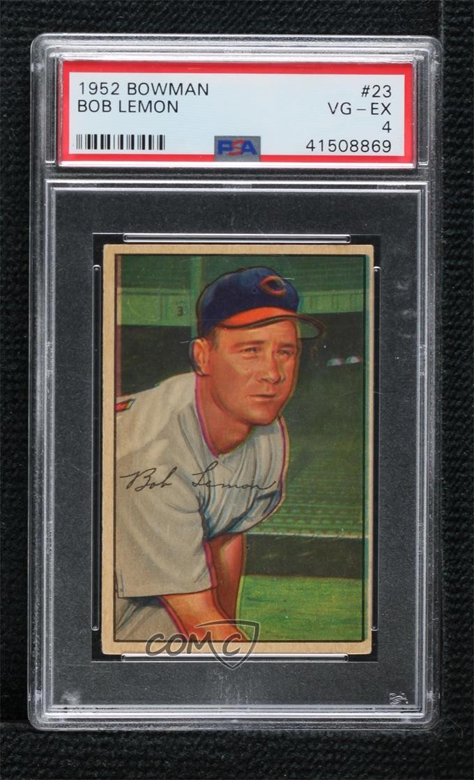 1952 Bowman Bob Lemon #23 PSA 4 HOF 02kp