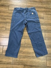 Carhartt Jeans Mens Dungaree Fit 38X30  Blue Denim Workwear Carpenter Jeans