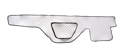 Wei? Armaturenbrett Matten Eco Leder Bez?ge f?r DAF XF 105 Euro 5 & 6 2007-2021