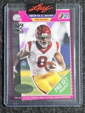 2021 Pro Set CLEAR PINK Amon Ra St. Brown 1/1 one of one DETROIT LIONS RC LEAF