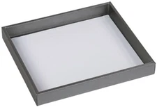 Lot of 12 Jewelry Insert Trays Gray Satin Display Organizer 8 ¼” x 7 ¼ X 1”