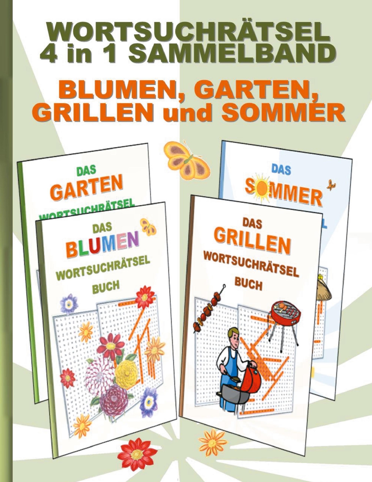 Thumbnail - Brian Gagg | Wortsuchrätsel 4 In 1 Sammelband Blumen, Garten, Grillen