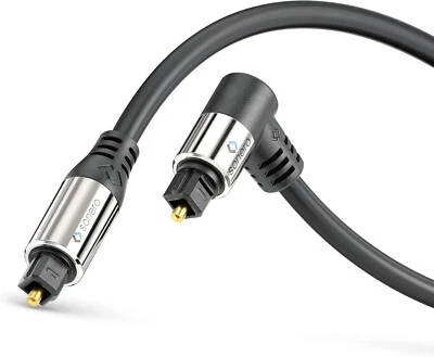 SONERO® 10m Premium optisches Toslink vergoldete abgewinkelte 90° Stecker 360° drehbar
