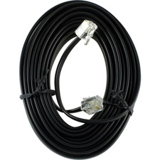 Telephone Line Cord, 10ft - Black RJ-11 